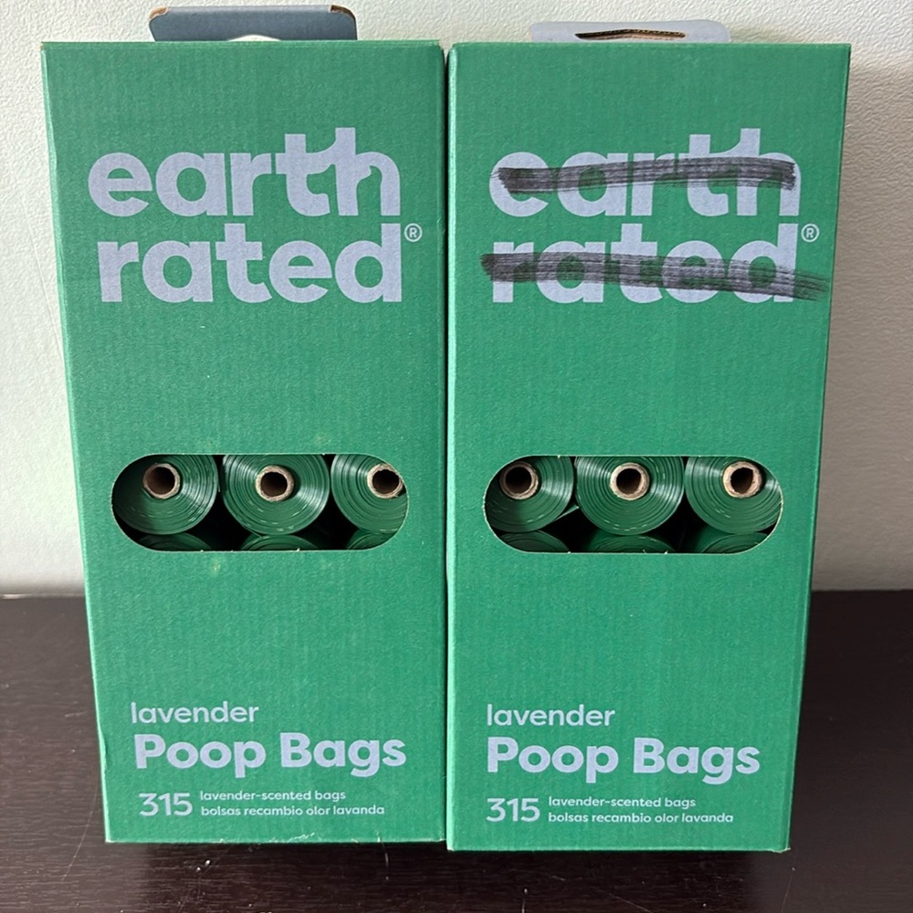 earth rated lavender poop bags.